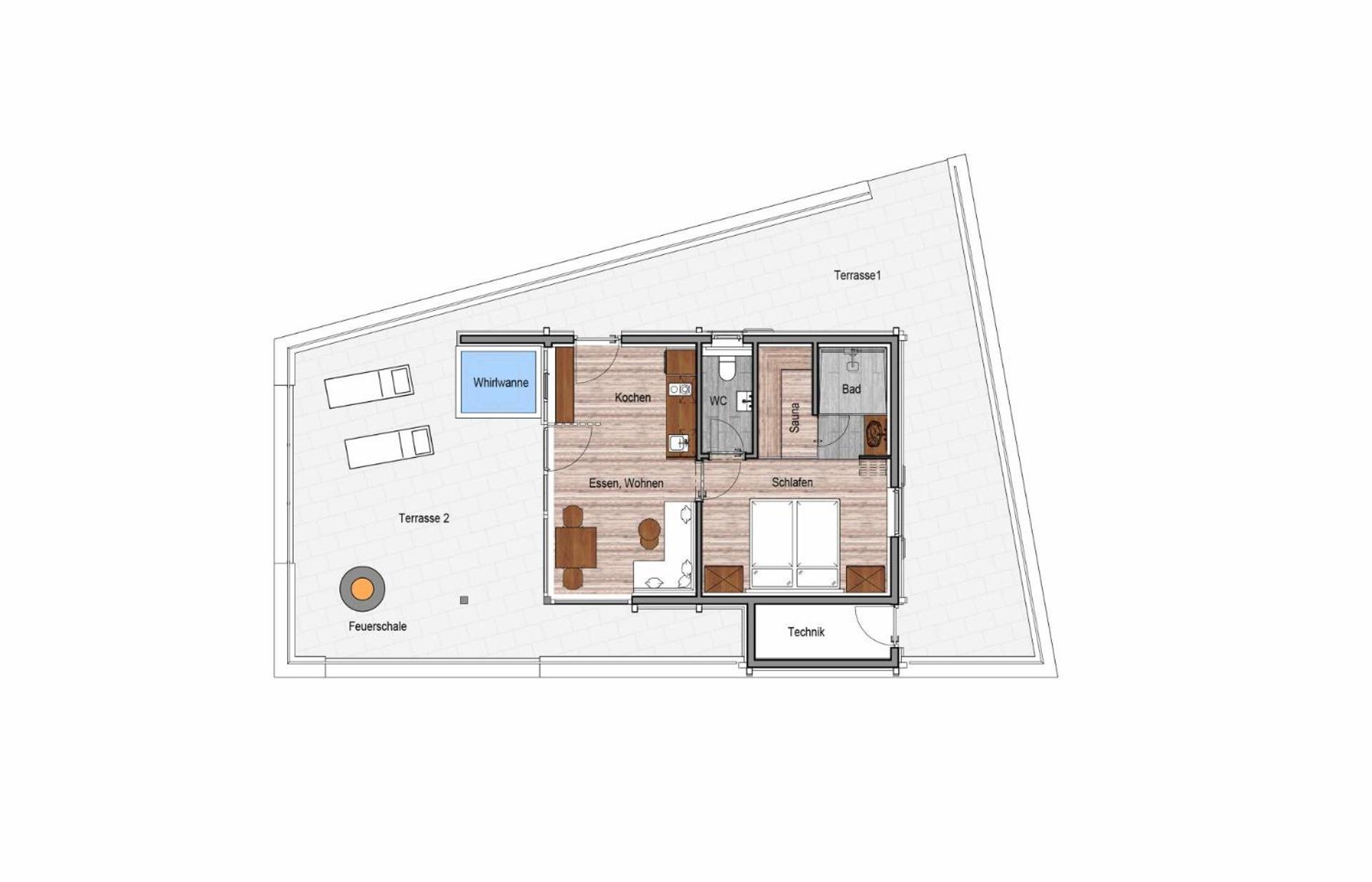 Chalet mit 1 Schlafzimmer